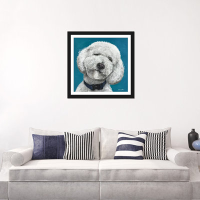 " Goldendoodle On Teal " by Hippie Hound Studios