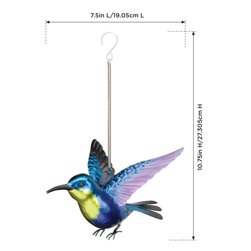 Ensemble de 2 ornements en forme de piquet de jardin extérieur en métal avec piquet de printemps et finition résistante aux intempéries - couronne / rubis