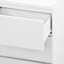 Commode moderne à 6 tiroirs avec design ondulé, grande commode blanche avec panneaux sans poignée, armoire de rangement robuste pour la chambre à coucher, le salon et le vestibule