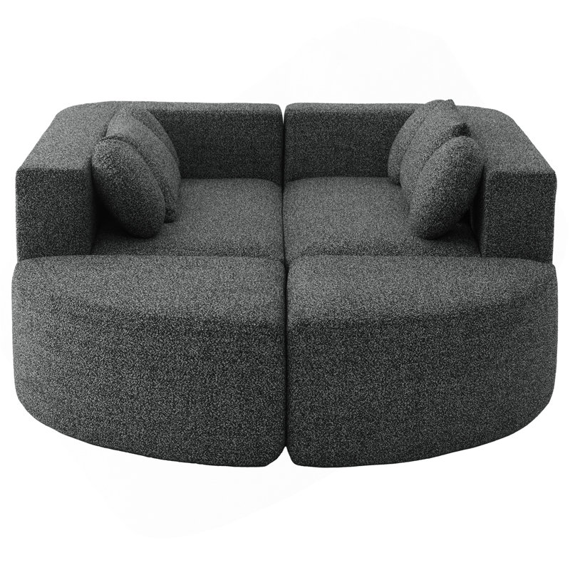 Canapé modulaire Boneless Couch, Noir