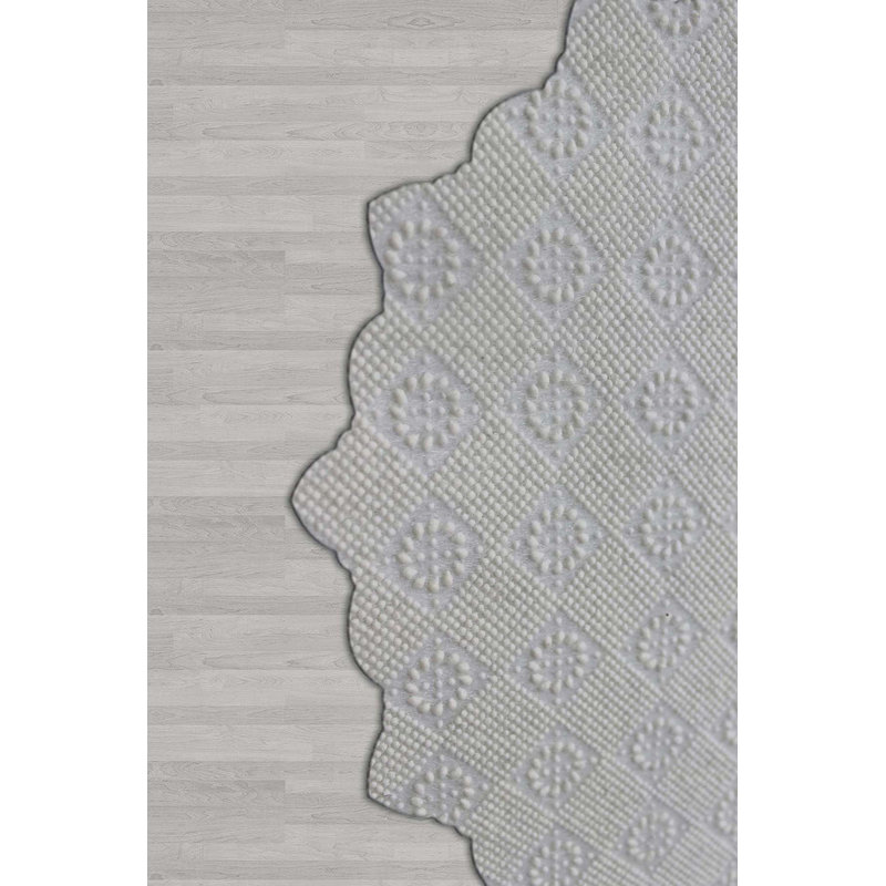 Round Woven Area Rug, 51.2 in, 100% Polyester, 650 g/m², 0.3 in Pile Height | Antibacterial, Non-Slip PVC Dot Underside | Machine Washable, 3D Digital Print | Ideal for Living Room & Bedroom Décor