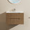 Base de meuble-lavabo mural moderne 30 po, armoire flottante avec 2 tiroirs à fermeture en douceur, fini noyer - lavabo non inclus