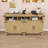 Modern Sideboard Buffet Cabinet with Built-in Power Outlets, Open Storage and Adjustable Shelves-120649817
