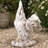 Antique White Farm Rooster Garden Statue