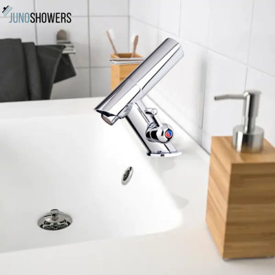 Robinet de salle de bain mural à deux poignées avec bec incurvé rétro et poignées en croix