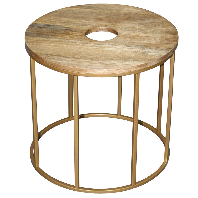 Keily Solid Wood Top Living Room Table Set