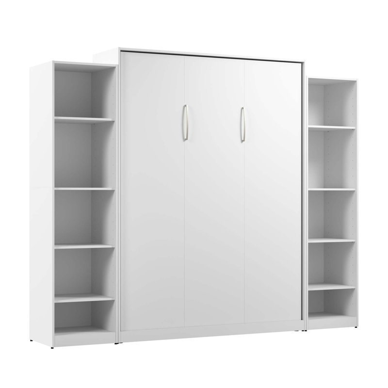 Oneybrook Metal Murphy Bed, Queen, White