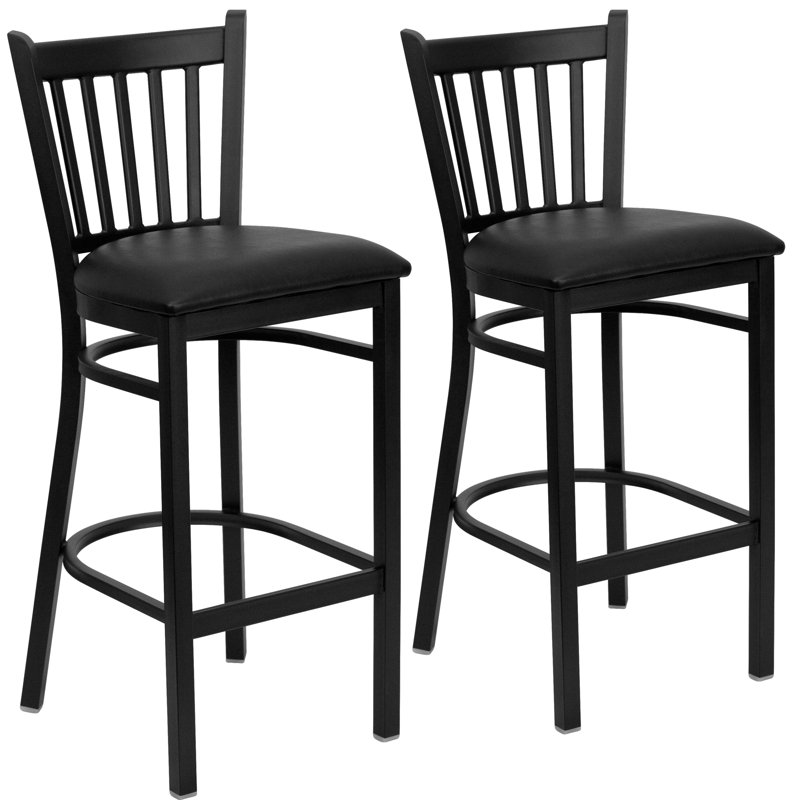 Tabouret de bar Lyman, Noir, Tabouret de bar (assise de 30 po de hauteur), 2