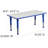 Goddard 5-Piece Rectangle Plastic Kids Activity Table and Chairs Set-12161688