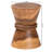 Bali & Pari Samira Solid Suar Wood Side Table - Handcrafted Sculptural End Table With Hourglass Design, Modern Boho Style For Living Room Or Bedroom