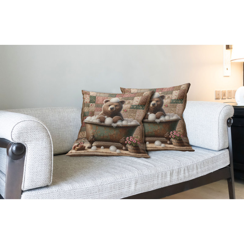 Ensemble de 2 housses de coussin Ambesonne, H 24 po x l 24 po, Carré