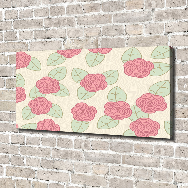Roses - No Frame Print on Glass, Canvas, 70cm H x 140cm W x 2cm D