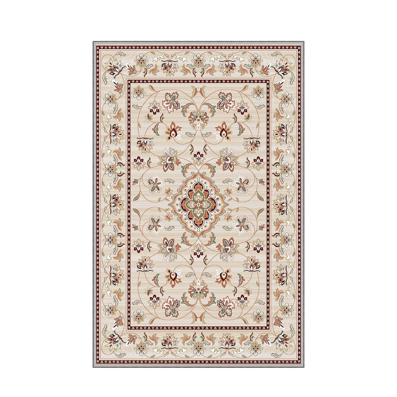 Stylish Hall Carpet (3.3 x 6.6 ft), 100% Polyester, 0.3 in Pile Height | Antibacterial, Non-Slip PVC Felt Dot Underside | Machine Washable, 3D Digital Print, Durable & Easy to Clean | Perfect for Entryway & Living Areas