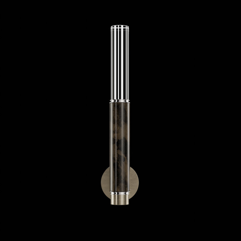 LED Wallchiere, Soft Gold Leaf/Nickel/Charcoal