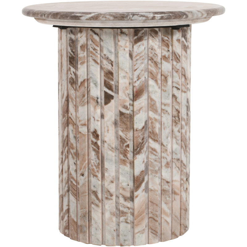 Table de bout en marbre Jamary, Brun