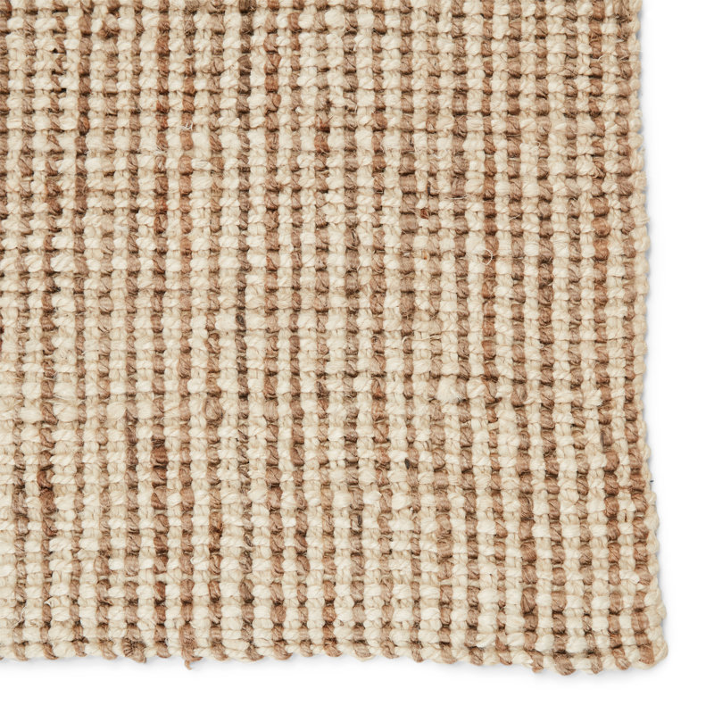 Cayman Jute / Sisal Area Rug in White/Brown/Tan, Rectangle 2' x 3'
