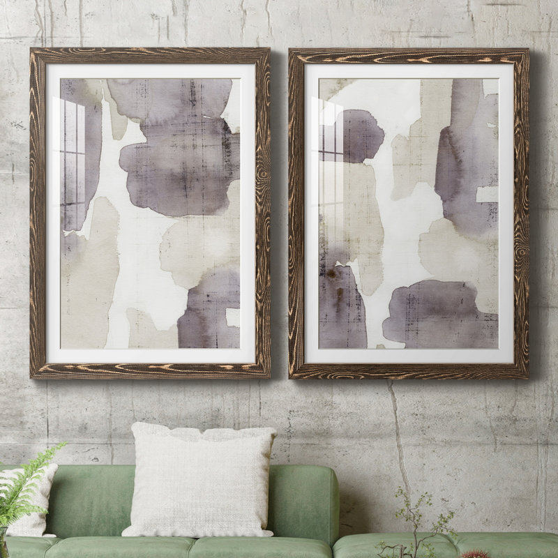 Reproduction encadrée Tessera Wash IPremium - prête à être suspendue, H 43,5 po x l 31,5 po x P 1 po, Papier, cadre noyer