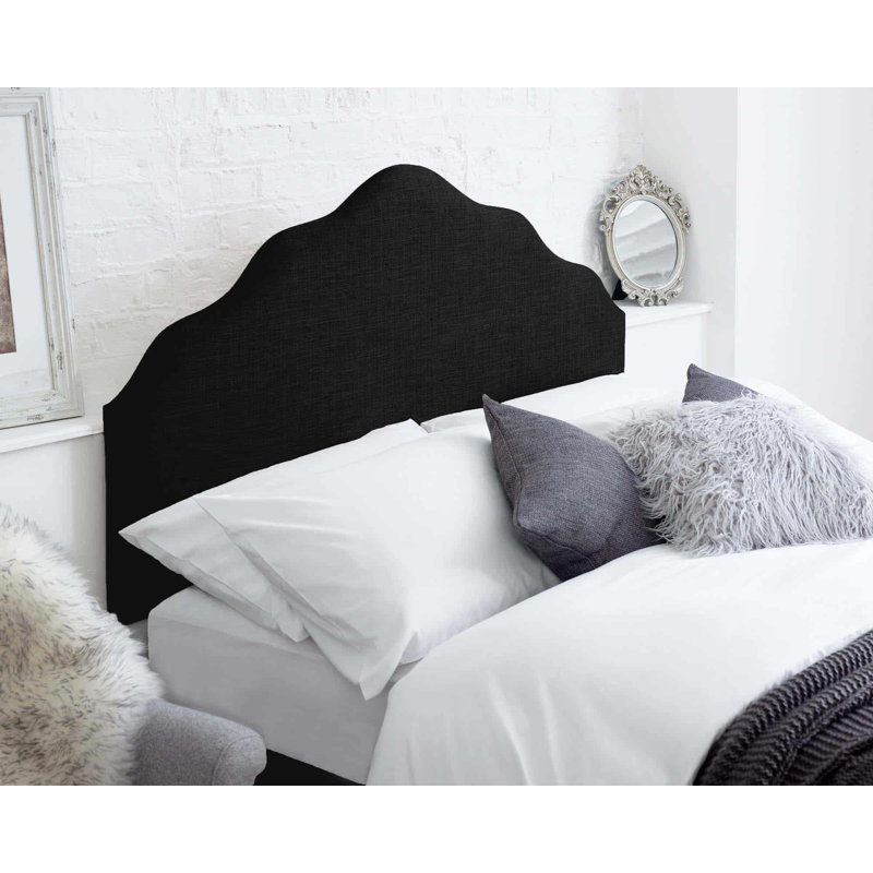 Aimantas Upholstered Headboard, Double (4'6), Ebony