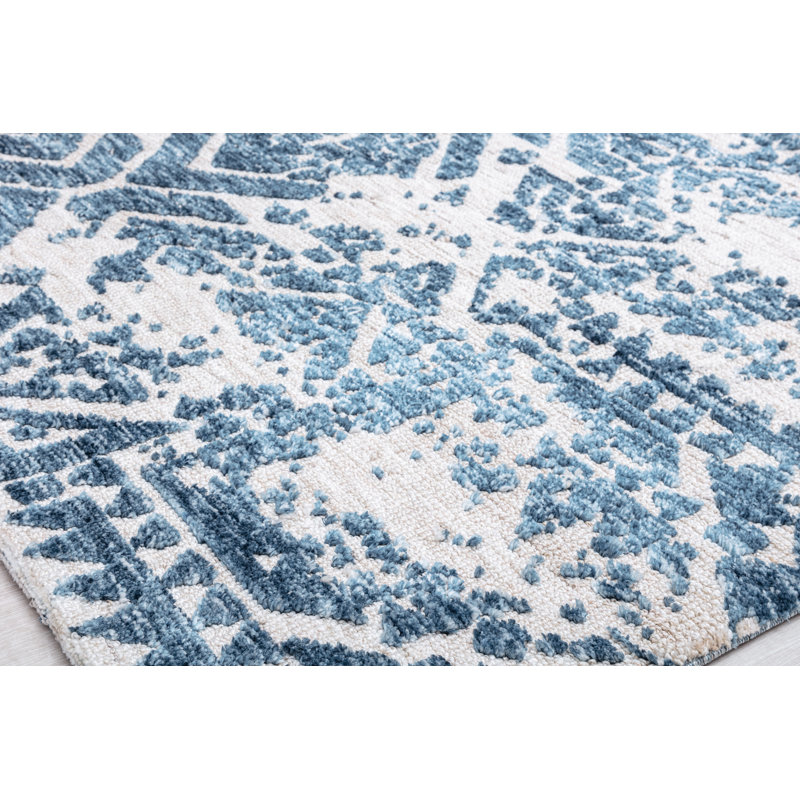 Tapis à motif abstrait écume de mer Mongeon, Rectangle 5 pi x 7 pi
