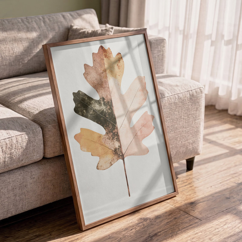 Autumn's Palette by Treechild — Floral Wall Art, 12 × 18, Matted Framed Print, Tan
