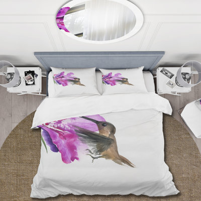 Purple Microfiber Duvet Cover Set