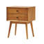 Romaro Acacia Wood Nightstand with 2 Easy-Glide Drawers-1573313938