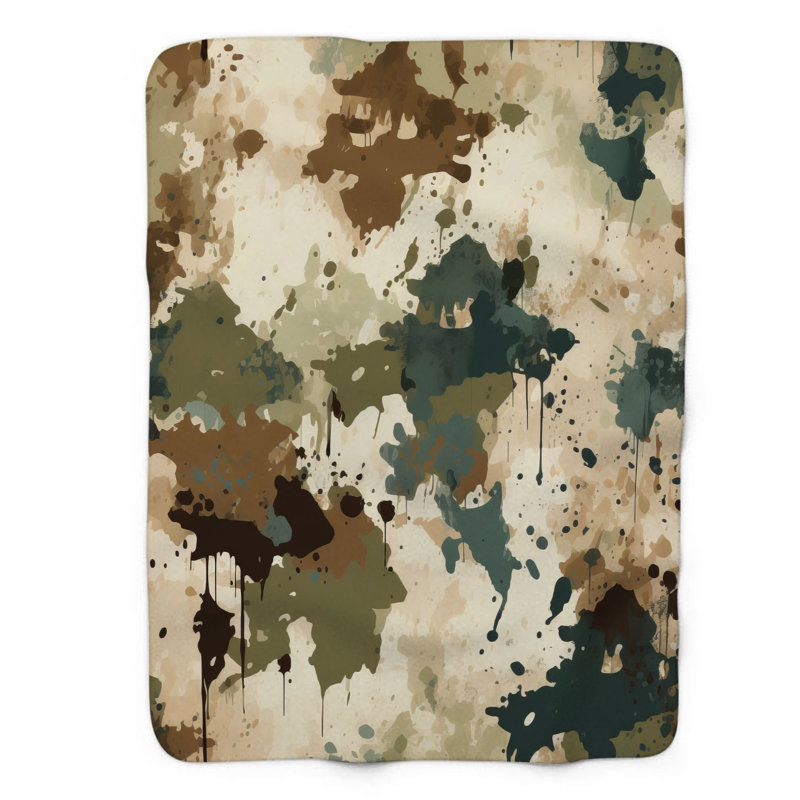 Couverture Camo Vibe - 1 pièce de qualité supérieure, Grand lit