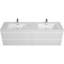 Meuble-lavabo flottant avec lavabo, meuble-lavabo mural moderne avec deux cuves en résine et quatre tiroirs à fermeture en douceur-1136373298-1136373261