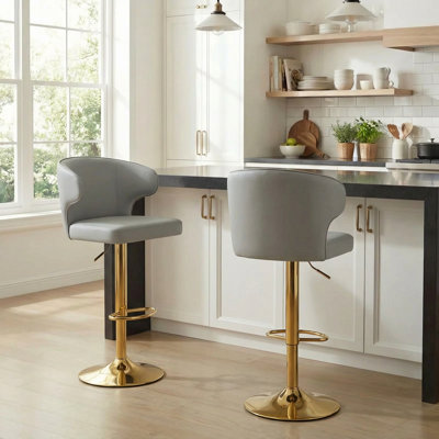 Tabouret de bar pivotant à hauteur réglable 35 à 39 po (ensemble de 2)