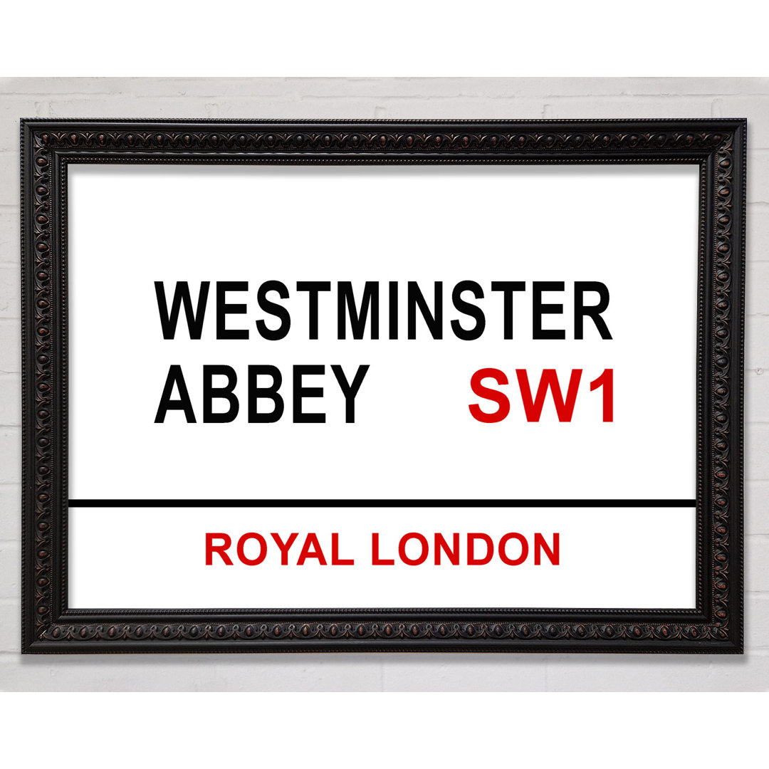 Westminster Abbey Signs - Einzelne Bilderrahmen Kunstdrucke