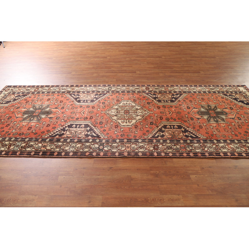 Tapis de couloir vintage en laine 4 x 11