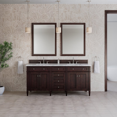 Dussault 72'' W Double Bathroom Vanity Base
