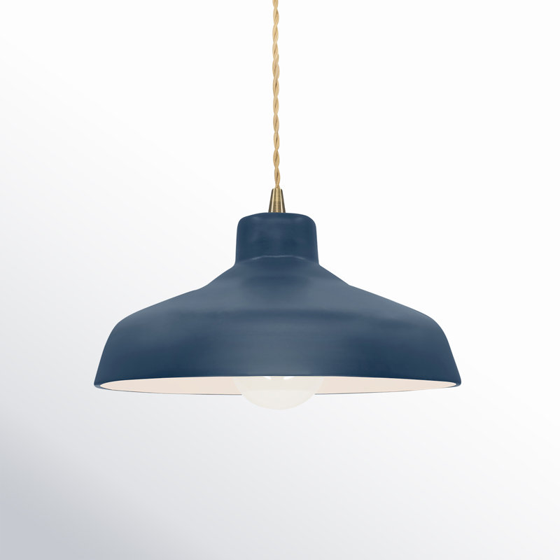 Fallon - Light Dome Pendant, Midnight Sky, Antique Brass, 5.75" H x 11.5" W x 11.5" D