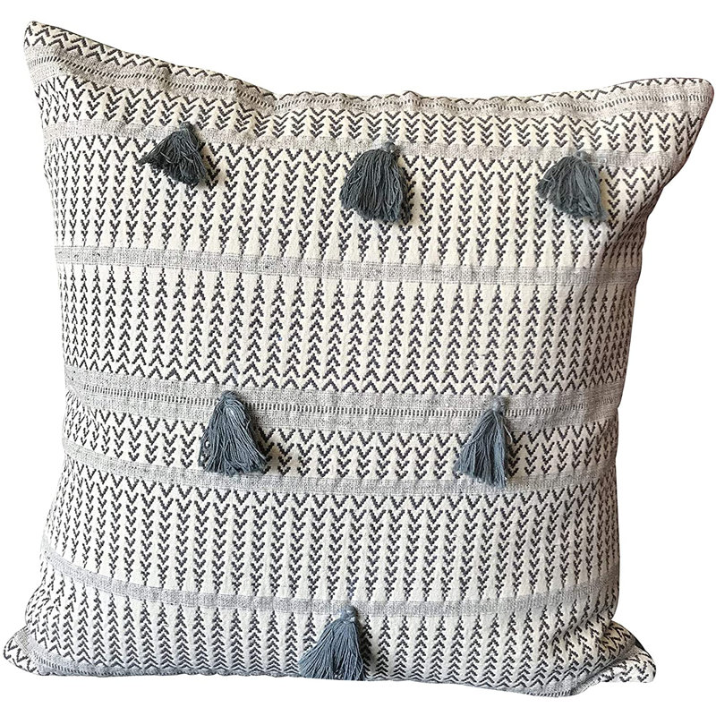 Housse de coussin carré en coton