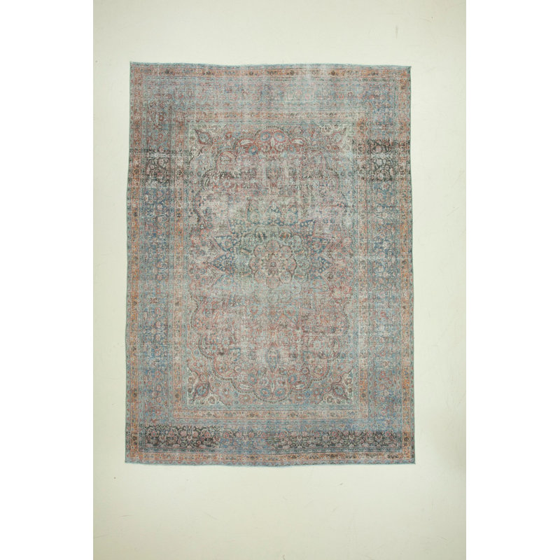 Tapis Oushak turc rétro fait à la main One-of-a-Kind 8 pi 4 po x 11 pi 9 po