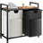 Double Layer Multipurpose Basket Organizer With Removable Bag And Fabric Handles, Brown And White