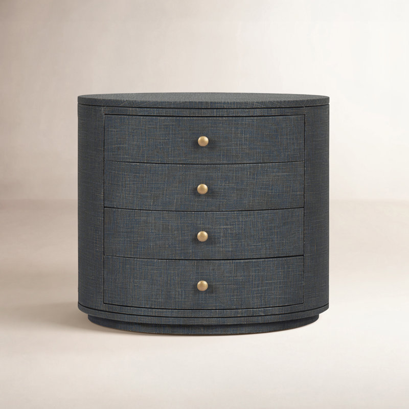 Amelia 4 - Drawer Nightstand, Black Linen
