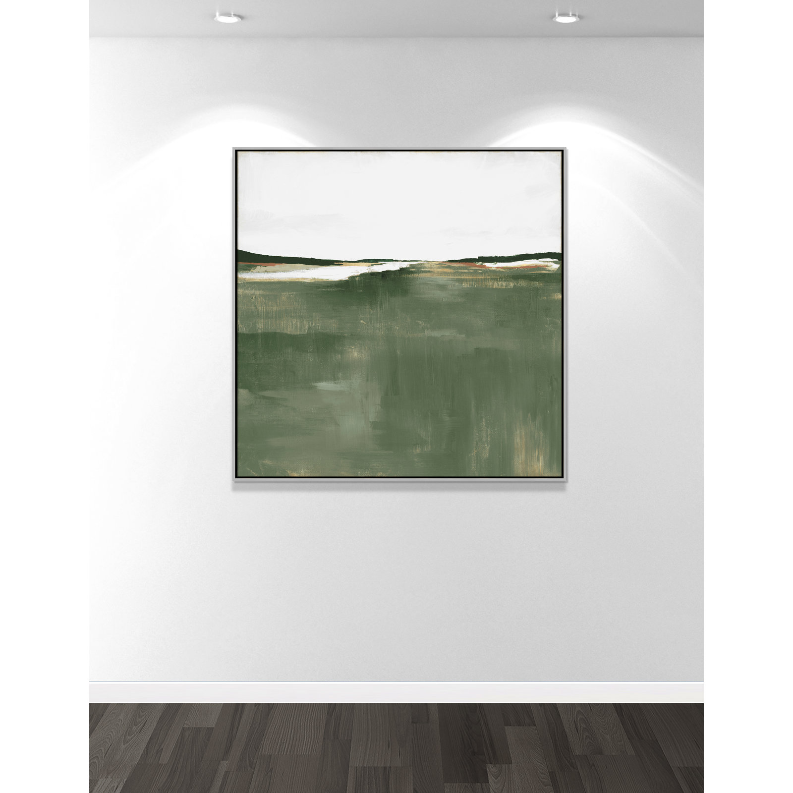 Dauntsey "Green Sea" Print by Isabelle Z, 46.5" H x 46.5" W, Silver