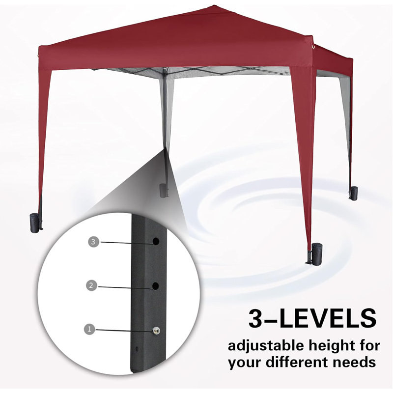 Janvey 2m x 2m Aluminium Pop-Up Gazebo, Red