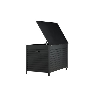 Rebrilliant Tackitt 150cm W Water Resistant Metal Deck Box in Black