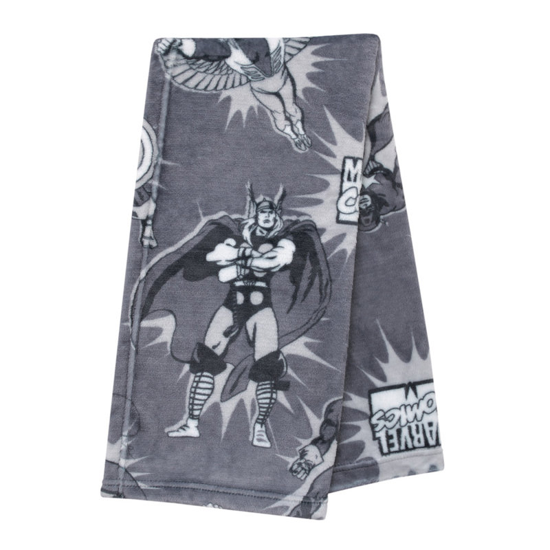 Couverture pour bébé super douce NoJo Marvel Comics Thor, The Hulk, Spiderman, Falcon, Captain America et Iron Man