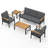 5-Person Outdoor Patio Set, Outdoor Conversation Set with Weather Resistant Cushions, Heavy-Duty Metal Frame Patio Furniture Set for Backyard, Poolside-914876169