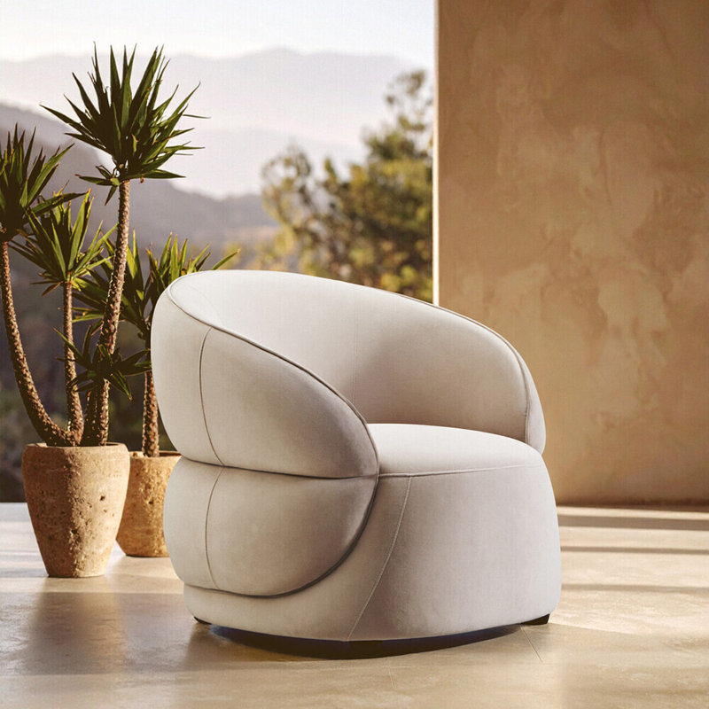 Darla Upholstered Armchair, Cream