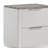 Monaco Grand Dual-Drawer Nightstand with High-Gloss White Finish and Gray Marble Accent Top