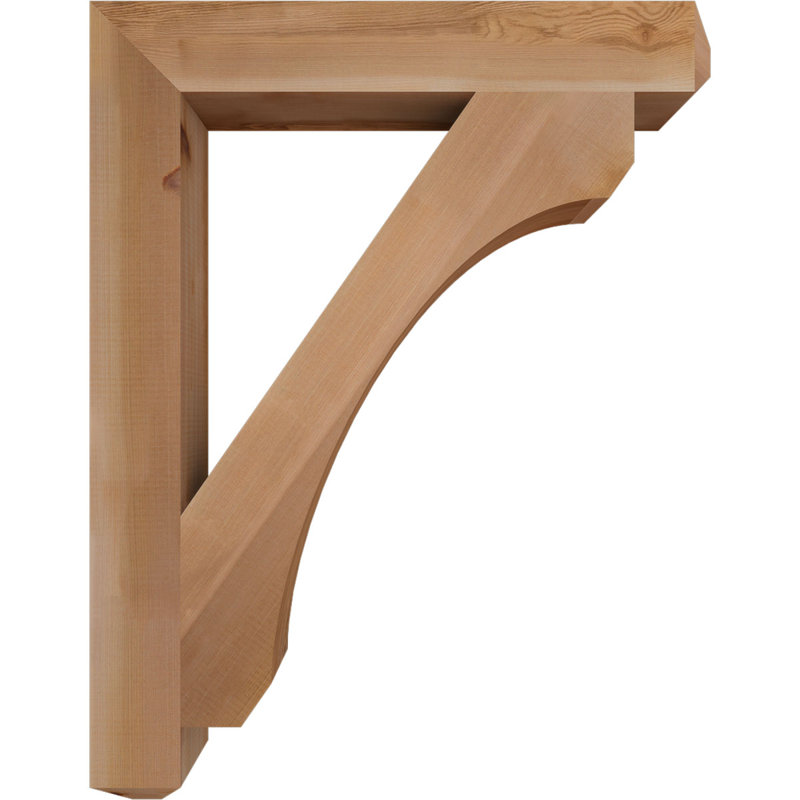 H Support en bois / corbeau, Western Red Cedar (Smooth), H 36 po x l 3,5 po x P 28 po