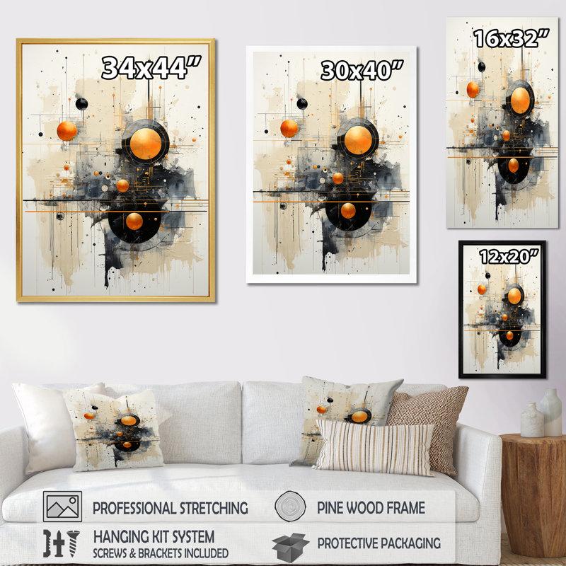 Impression sur toile Zodiac_106464, Cadre photo noir, H 40 po x l 30 po x P 1,5 po