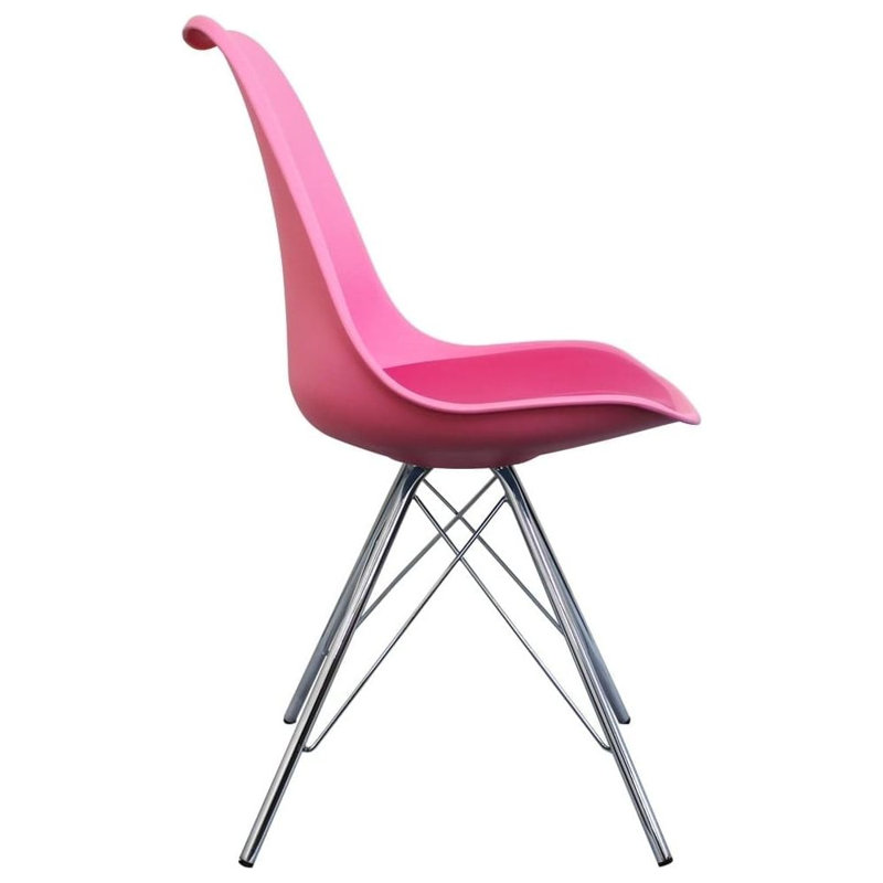 Topeka 45cm H Upholstered Side Chair, Hot Pink