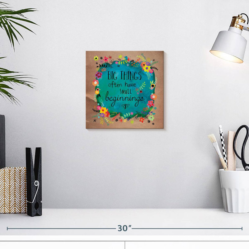 Tergel Inspiration Big Things Small Beginnings, H 10 po x l 10 po