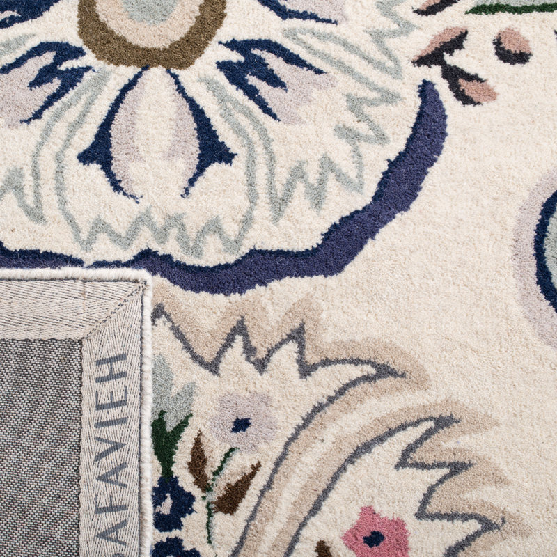 Haryan Hand Tufted Wool Ikat Rug, Rectangle 9' x 12'