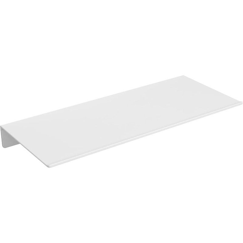 Tablette flottante blanche pour le rangement mural, tablette murale en métal pour le salon / salle de bain / cuisine / chambre à coucher, petite tablette de présentation de 12 po pour les objets de collection